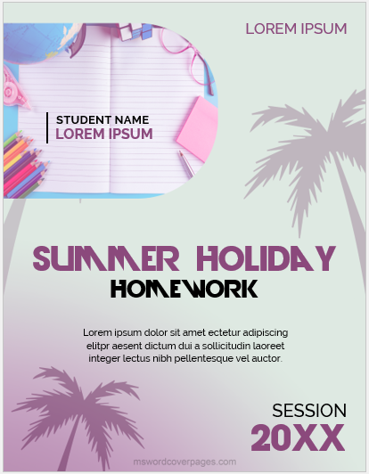 Spring holiday homework cover front